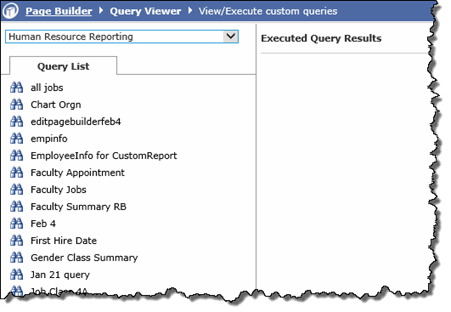 List of exsisting custom reports